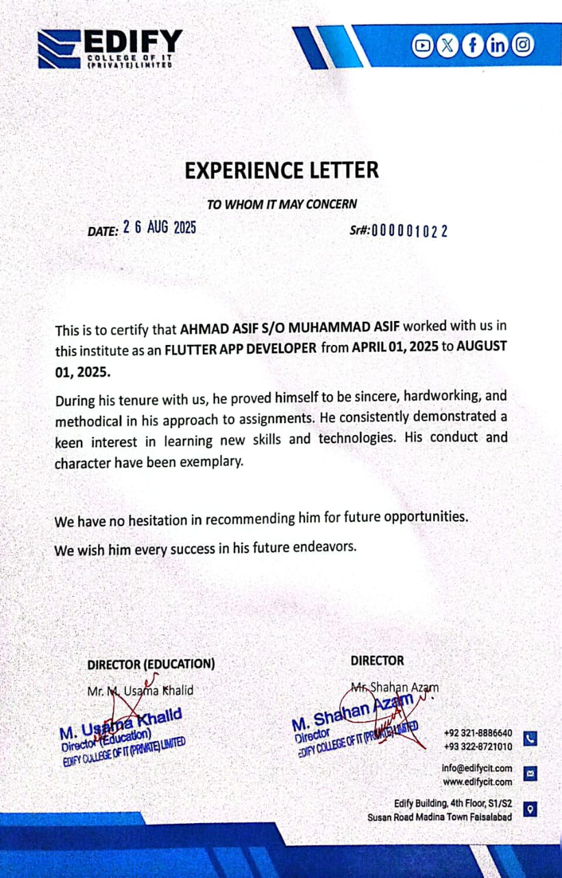 Recommendation Letter